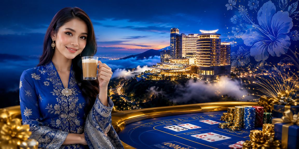 Suasana kasino hiburan moden di Kuching Sarawak gaya Melayu